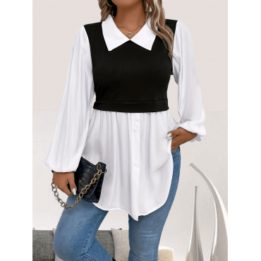 Plus Size Colorblock...
