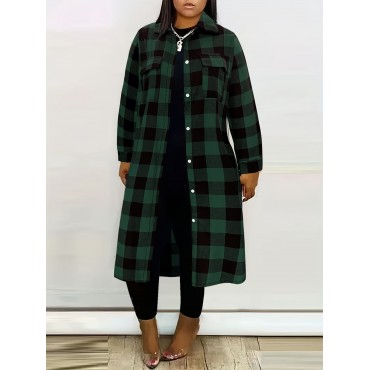 Chic Plus Size Plaid...
