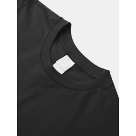 Mens Rose Chest Print Short Sleeve 100% Cotton T-Shirt