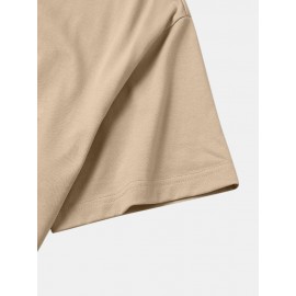 Mens Plum Bossom Character Print Contrast Short Sleeve Hooded T-Shirts