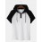 Mens Ribbed Knit Patchwork High Low Preppy Raglan Sleeve Hooded T-Shirts