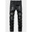 Men's Splash Paint Distressed Slim-fit Jeans