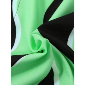 Mens Abstract Flame Print Button Up Short Sleeve Shirt